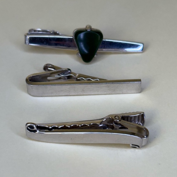Silver Tie Clip Set of 3 - Picture 1 of 4